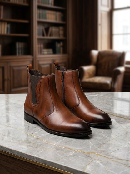 A002-Zip Chelsea boot