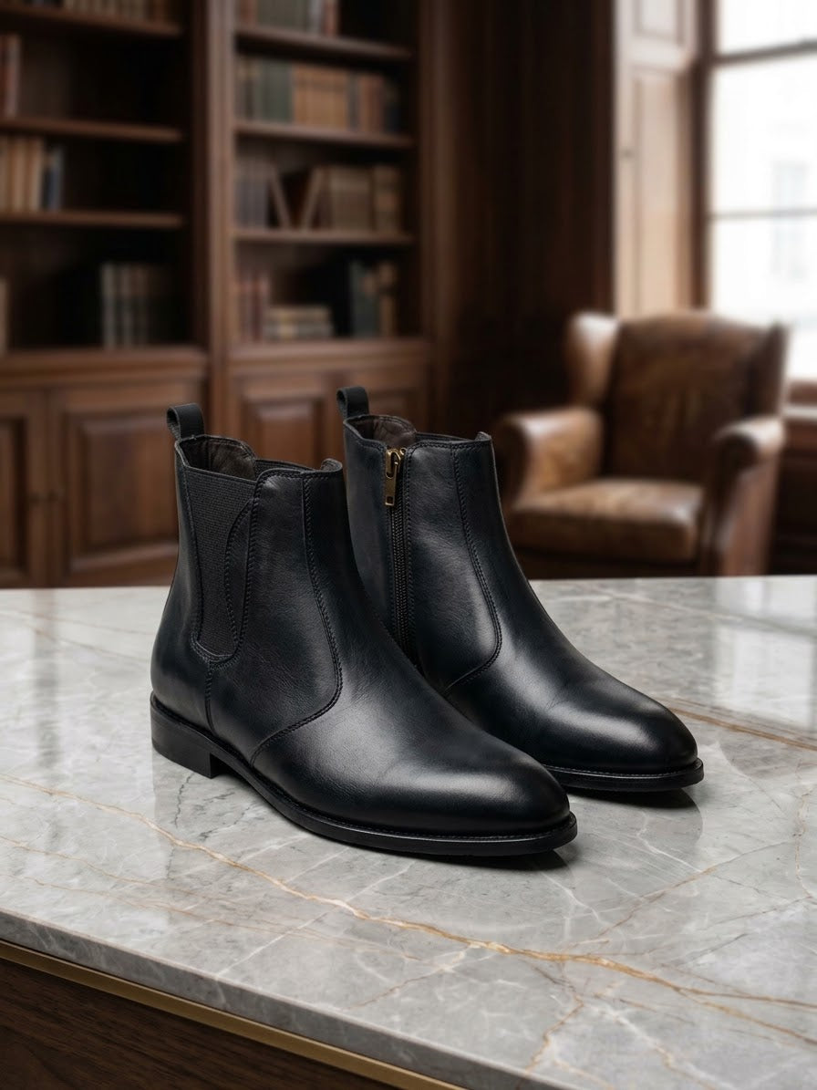 A001-Zip Chelsea boot