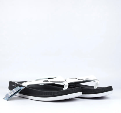 S07-Skechers Hyper Burst Flip Flop Black White