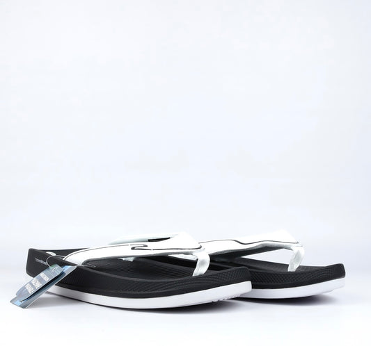 S07-Skechers Hyper Burst Flip Flop Black White