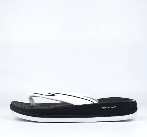S07-Skechers Hyper Burst Flip Flop Black White
